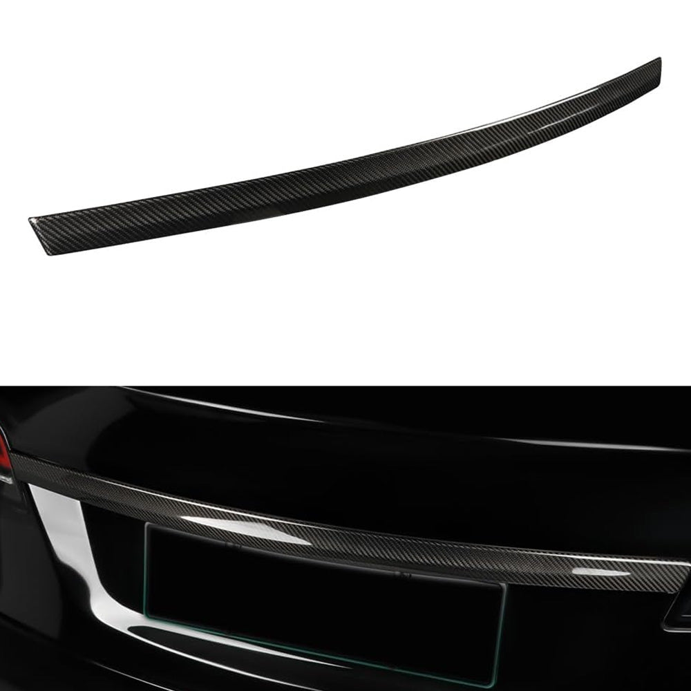 [Real Carbon Fiber] Rear Tailgate Trim Strip Cover for Model S 2022.06+