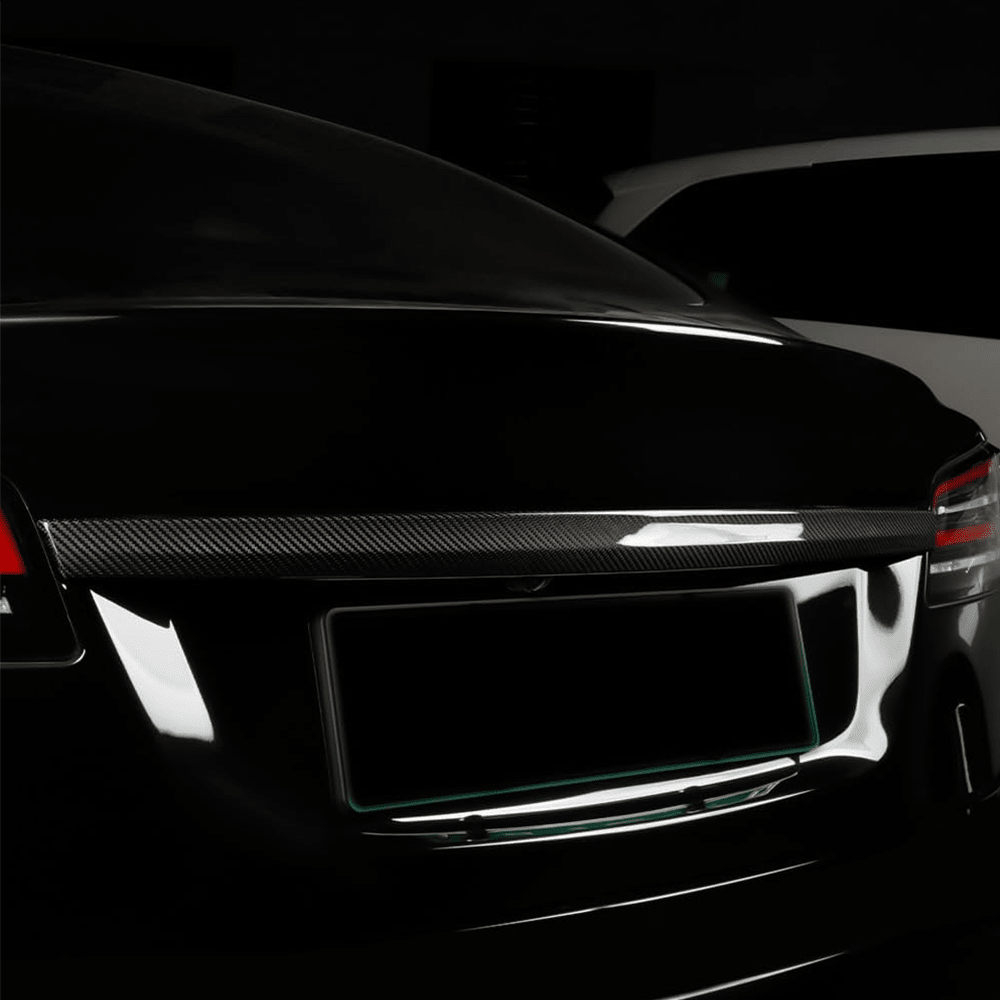 [Real Carbon Fiber] Rear Tailgate Trim Strip Cover for Model S 2022.06+