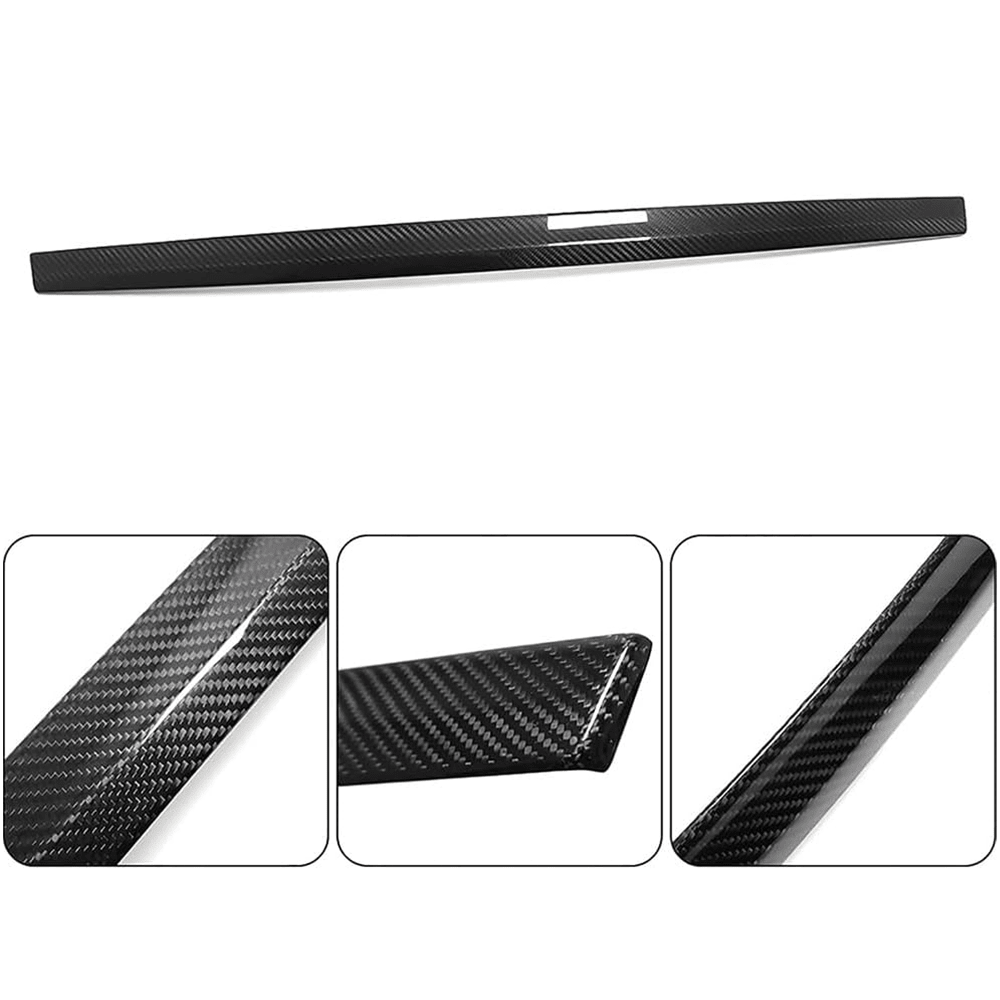 [Real Carbon Fiber] Rear Tailgate Trim Strip Cover for Model S 2022.06+