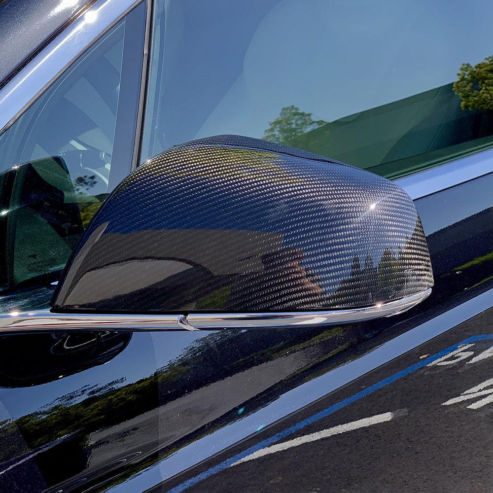[Real Carbon Fiber] Rear View Mirror Covers For Tesla Model X (1 Pair) (2015-2020)