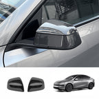 [Real Carbon Fiber] Rear View Mirror Covers for Tesla Model Y Juniper 2025+ (1 Pair)