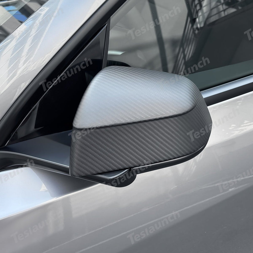 [Real Carbon Fiber] Rear View Mirror Covers for Tesla Model Y Juniper 2025+ (1 Pair)