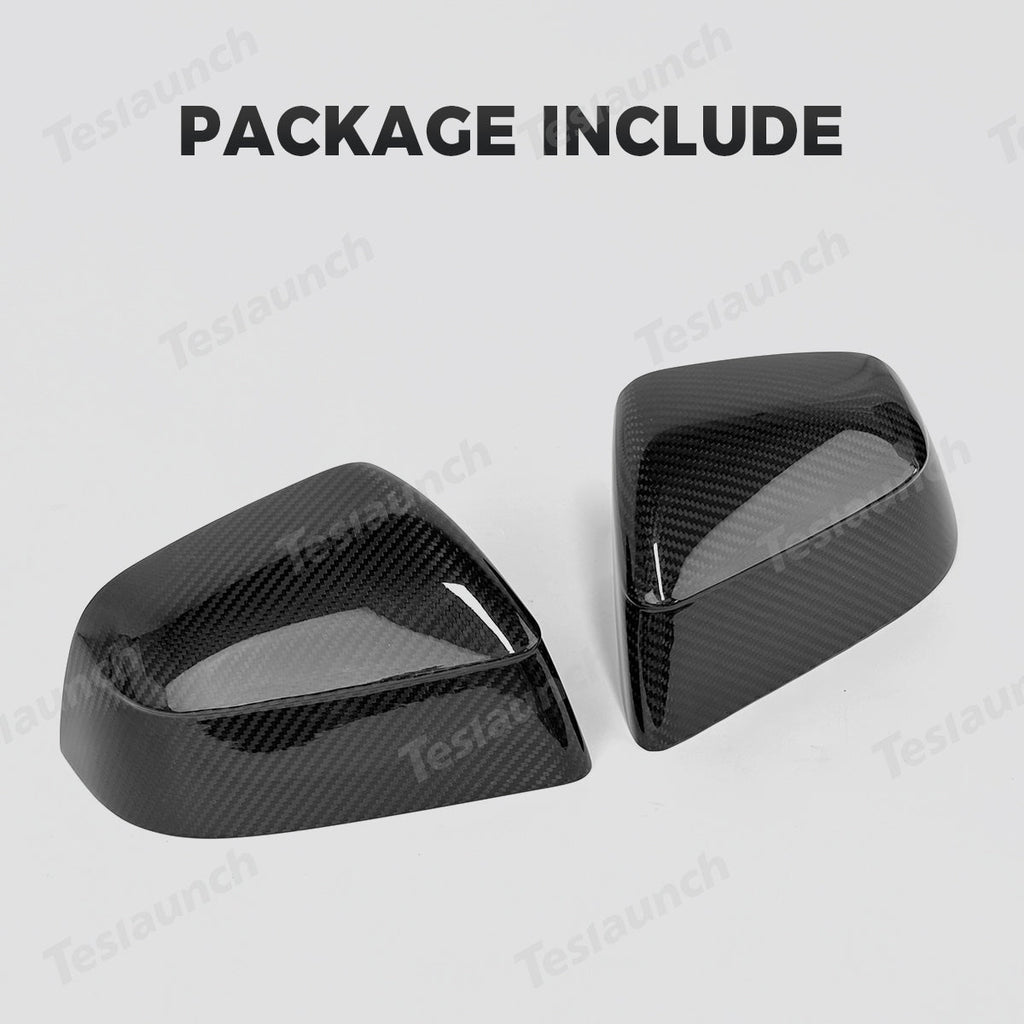 [Real Carbon Fiber] Rear View Mirror Covers for Tesla Model Y Juniper 2025+ (1 Pair)