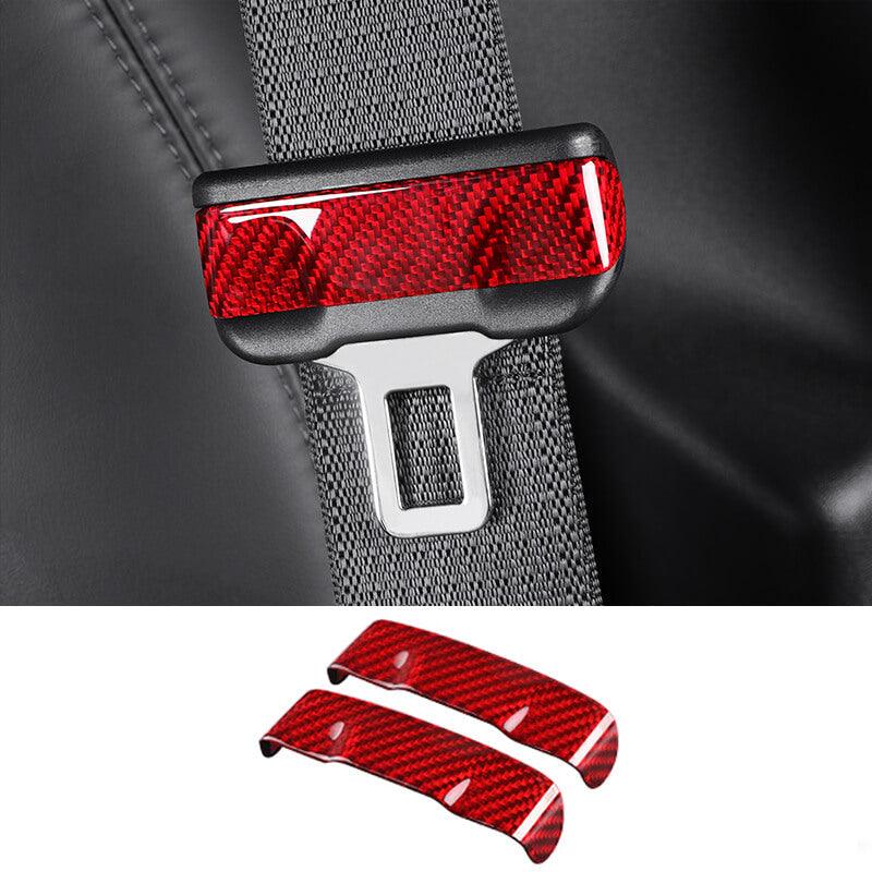 [Real Carbon Fiber] Seat Belt Fascia Cover For Model 3/Y Accessories (2017+)