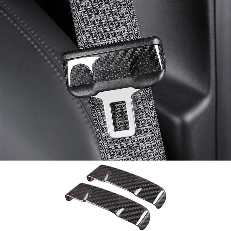 [Real Carbon Fiber] Seat Belt Fascia Cover For Model 3/Y Accessories (2017+)