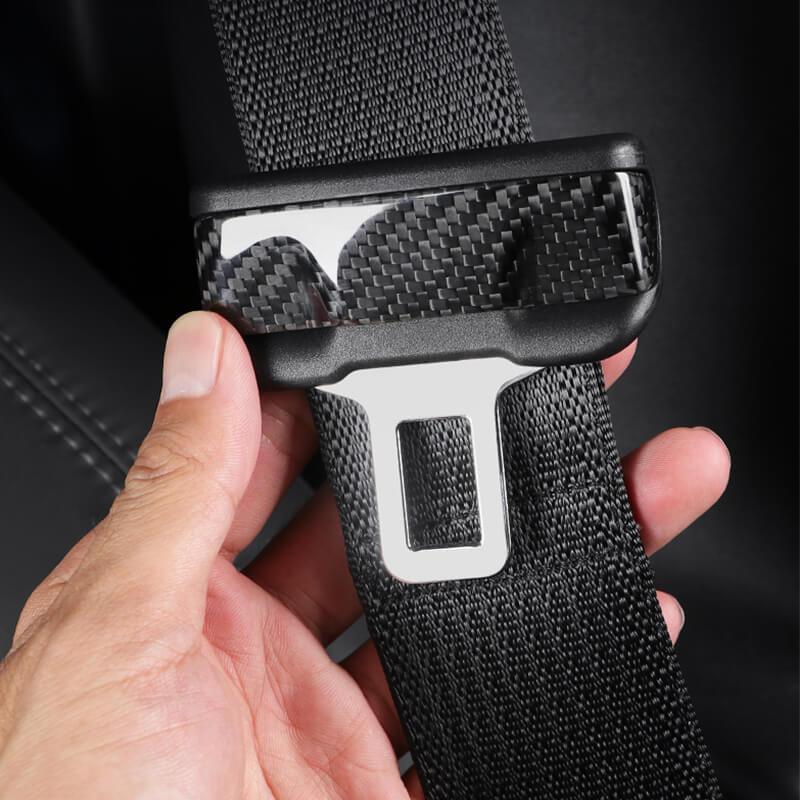 [Real Carbon Fiber] Seat Belt Fascia Cover For Model 3/Y Accessories (2017+)