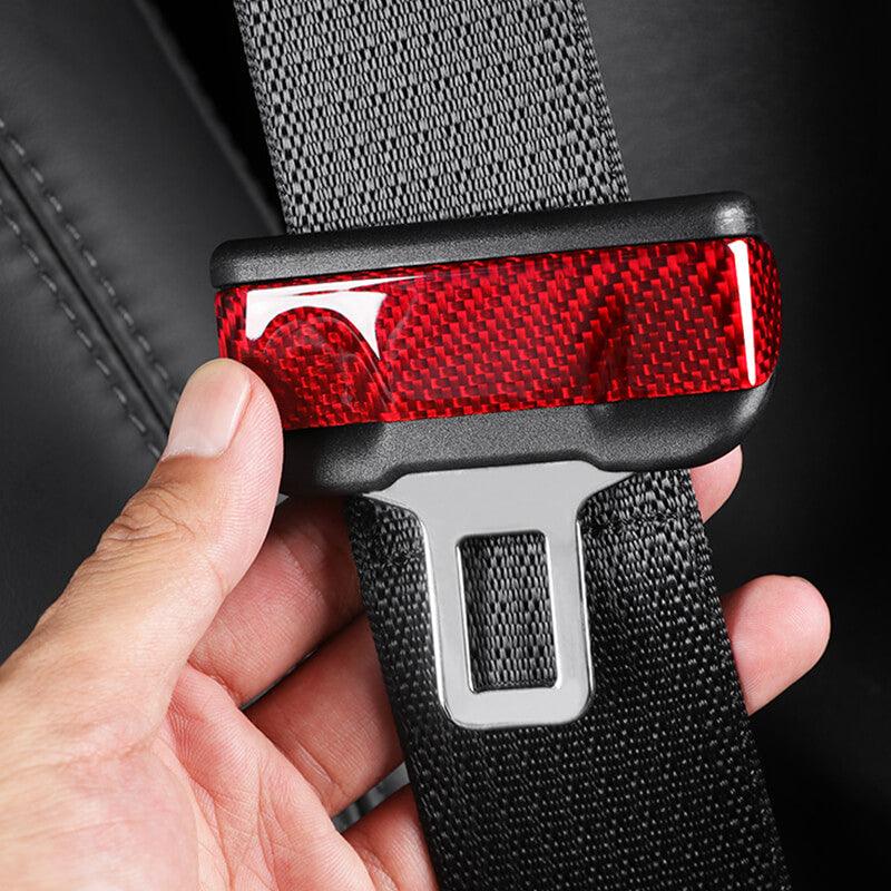 [Real Carbon Fiber] Seat Belt Fascia Cover For Model 3/Y Accessories (2017+)