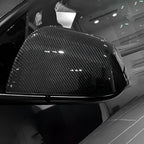[Real Carbon Fiber] Side Mirror Cover for Tesla Model Y, Rear View Mirrors Cover Cap (1 Pair), OEM Style (2020-2024)