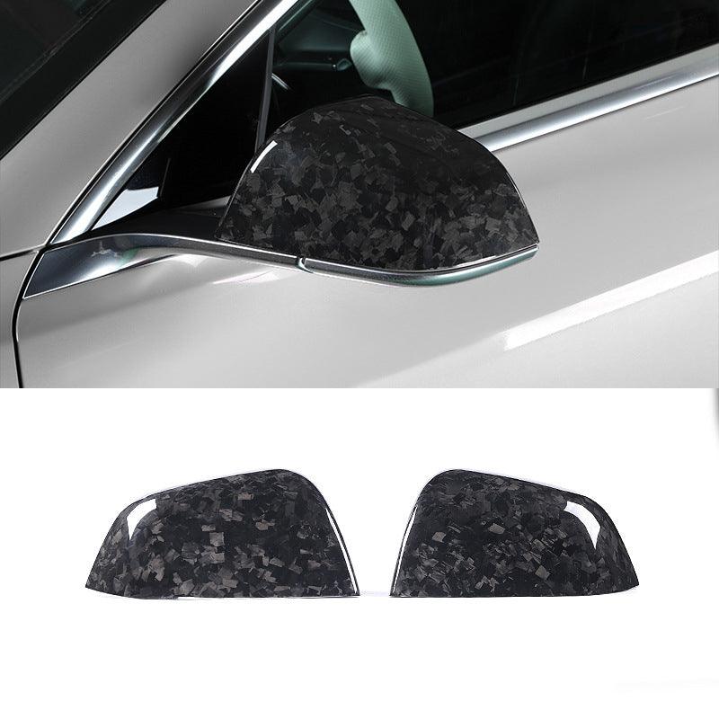 [Real Carbon Fiber] Side Mirror Cover for Tesla Model Y, Rear View Mirrors Cover Cap (1 Pair), OEM Style (2020-2024)
