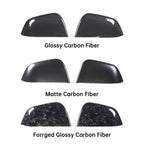 [Real Carbon Fiber] Side Mirror Cover for Tesla Model Y, Rear View Mirrors Cover Cap (1 Pair), OEM Style (2020-2024)