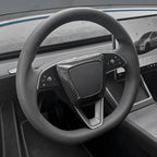 [Real Carbon Fiber] Steering Wheel Airbag Center Trim Cover for Tesla Model Y Juniper 2025+
