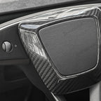 [Real Carbon Fiber] Steering Wheel Airbag Center Trim Cover for Tesla Model Y Juniper 2025+