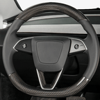 [Real Carbon Fiber] Steering Wheel Caps Cover for Tesla Model Y Juniper 2025+