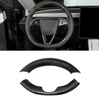 [Real Carbon Fiber] Steering Wheel Caps Cover for Tesla Model Y Juniper 2025+