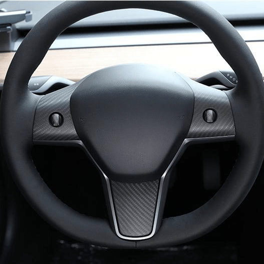[Real Carbon Fiber] Steering Wheel Cover For Model 3/Y Accessories (2017-2023)