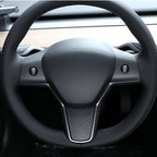 [Real Carbon Fiber] Steering Wheel Cover For Model 3/Y Accessories (2017-2023)