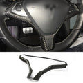 [Real Carbon Fiber] Steering Wheel Frame Cover Trim for Model X/S