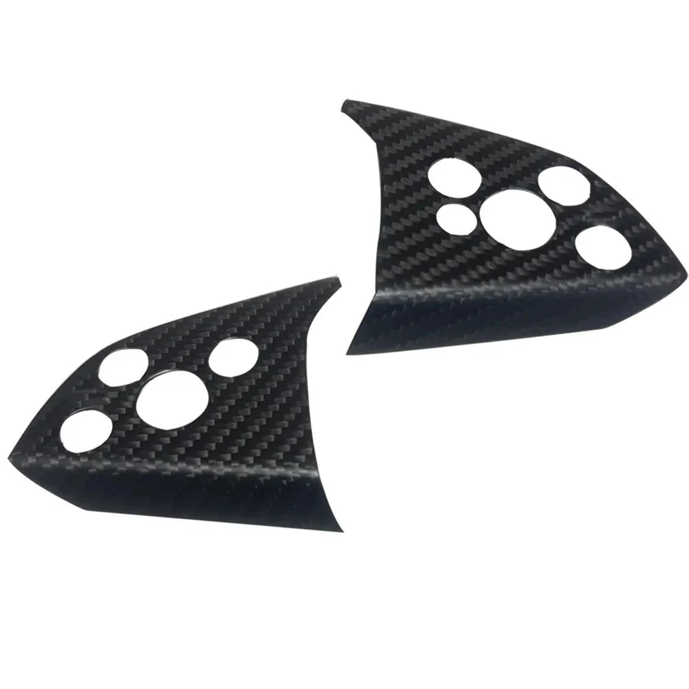 [Real Carbon Fiber] Steering Wheel Panel Covers (2PCS) for Tesla Model 3 Highland 2024+