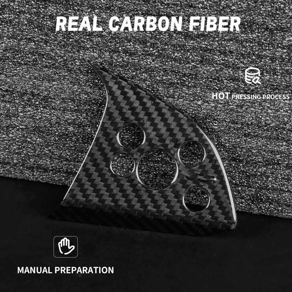 [Real Carbon Fiber] Steering Wheel Panel Covers (2PCS) for Tesla Model 3 Highland 2024+