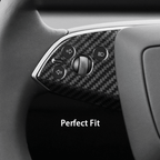 [Real Carbon Fiber] Steering Wheel Panel Covers (2PCS) for Tesla Model 3 Highland 2024+