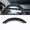 [Real Carbon Fiber] Steering Wheel Upper/Lower Cover For Tesla Model 3/Y Accessories (2017-2023)