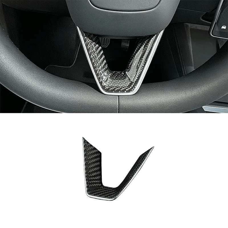 [Real Carbon Fiber] Steering Wheel V-Cover for Tesla Model Y Juniper 2025+
