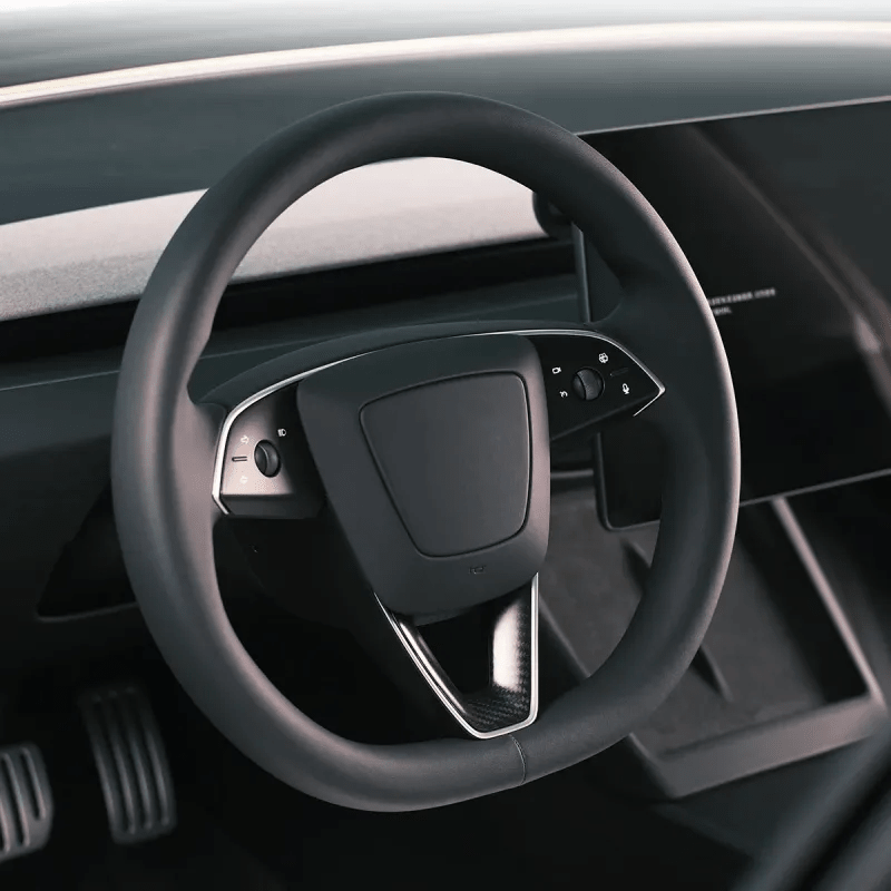 [Real Carbon Fiber] Steering Wheel V-Cover for Tesla Model Y Juniper 2025+