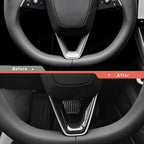 [Real Carbon Fiber] Steering Wheel V-Cover for Tesla Model Y Juniper 2025+