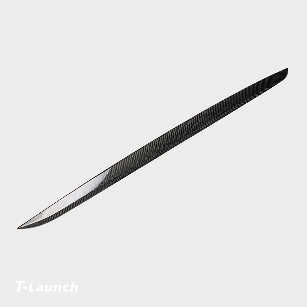 [Real Carbon Fiber] Trunk Chrome Delete Applique Tailgate Trim For Tesla Model X 2021+ (No hole style)