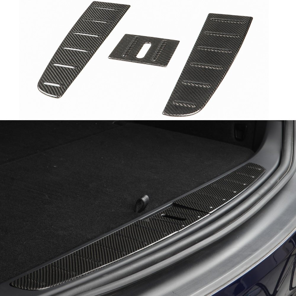 [Real Carbon Fiber] Trunk Sill Trim Covers (3 PCS) for Tesla Model X 2015-2023