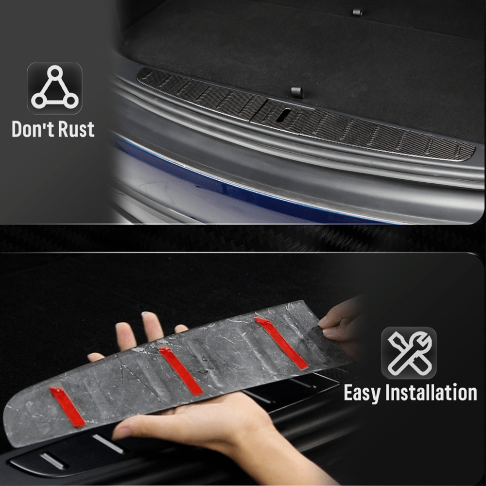 [Real Carbon Fiber] Trunk Sill Trim Covers (3 PCS) for Tesla Model X 2015-2023