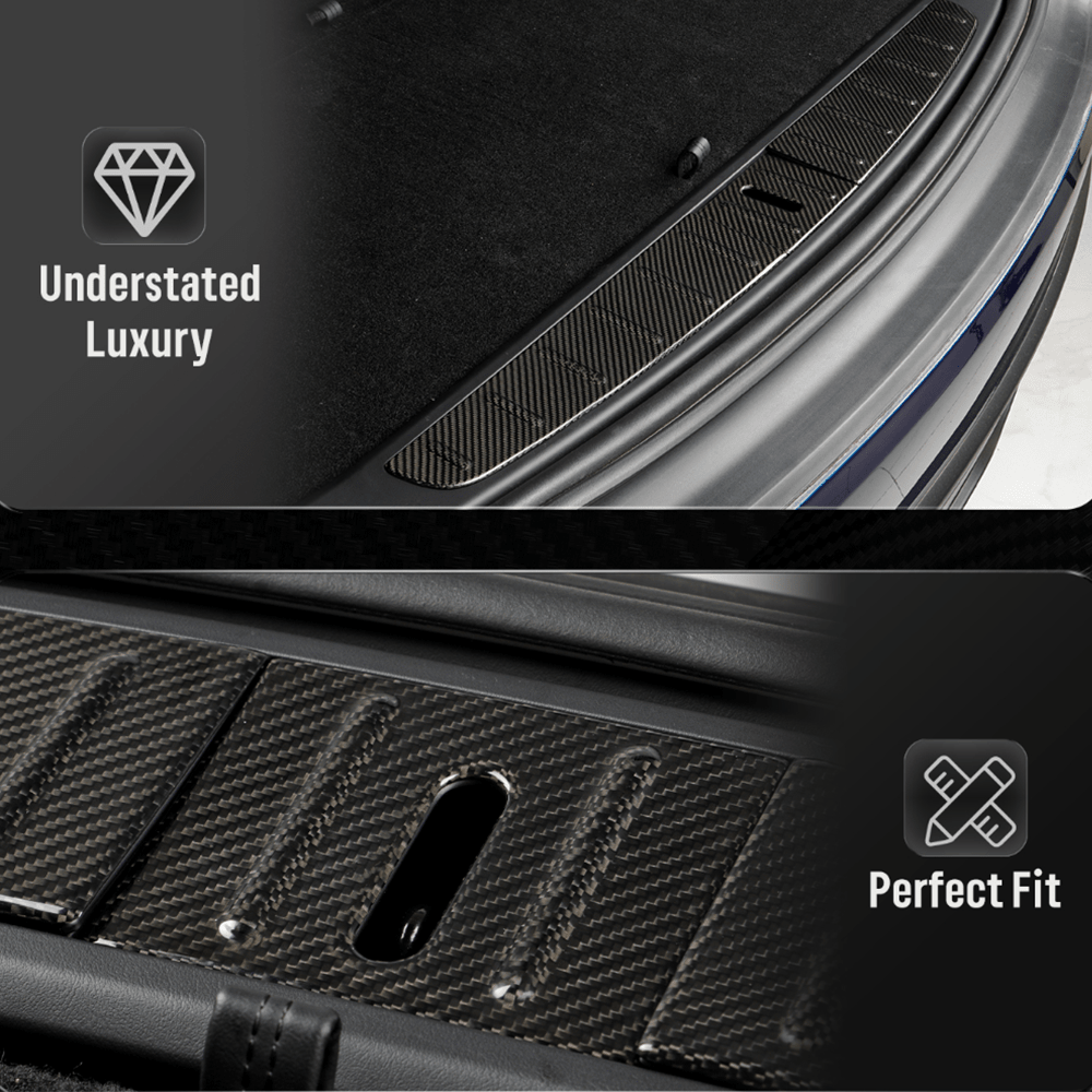 [Real Carbon Fiber] Trunk Sill Trim Covers (3 PCS) for Tesla Model X 2015-2023