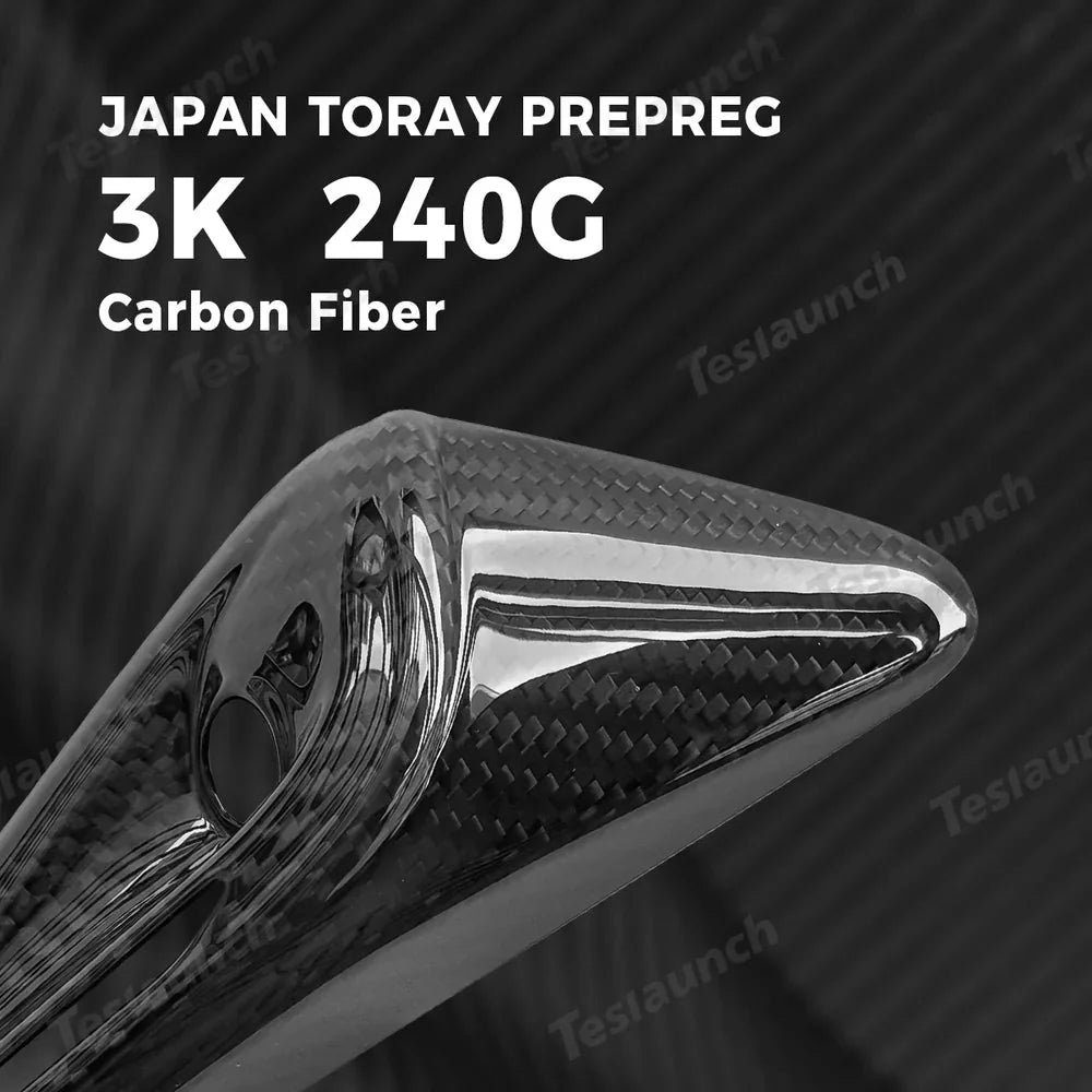 [Real Carbon Fiber] Turn Signal Camera Overlay Covers For Tesla Model Y Juniper 2025+ (2 Pcs)