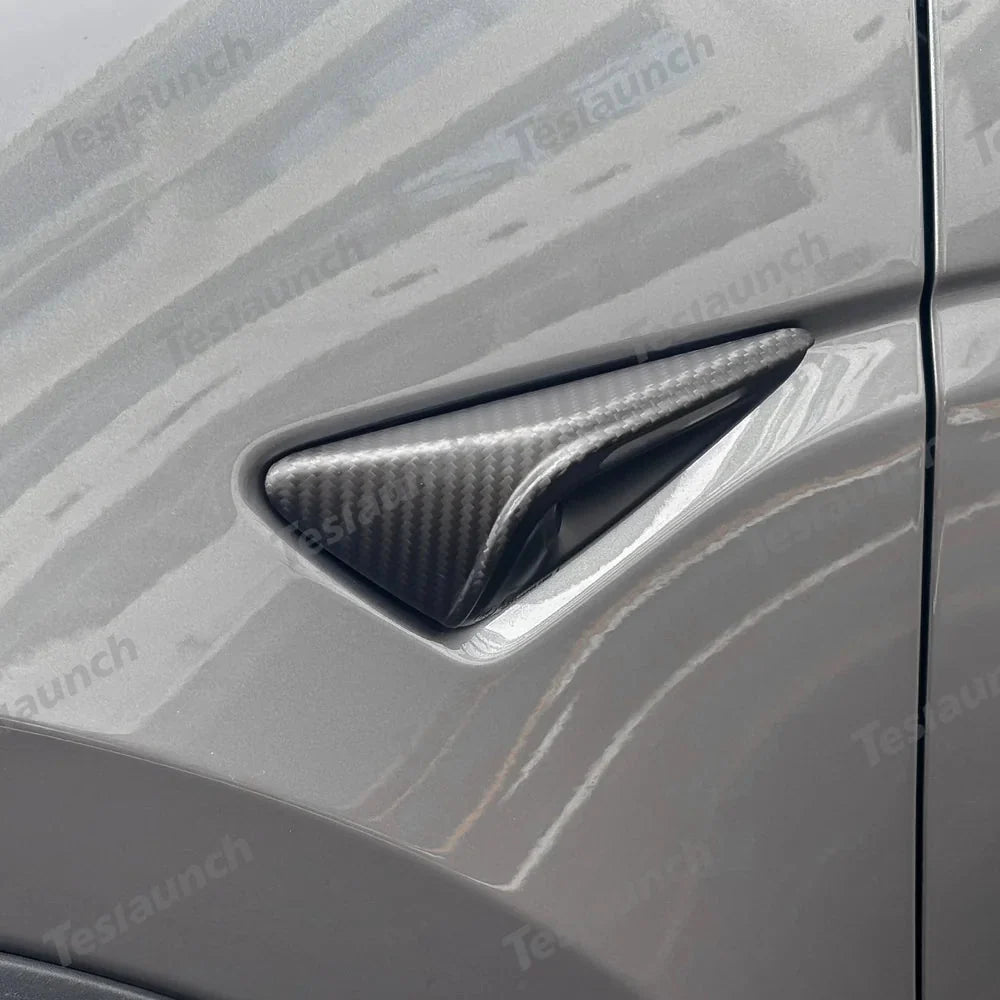 [Real Carbon Fiber] Turn Signal Camera Overlay Covers For Tesla Model 3 Highland (2 Pcs)