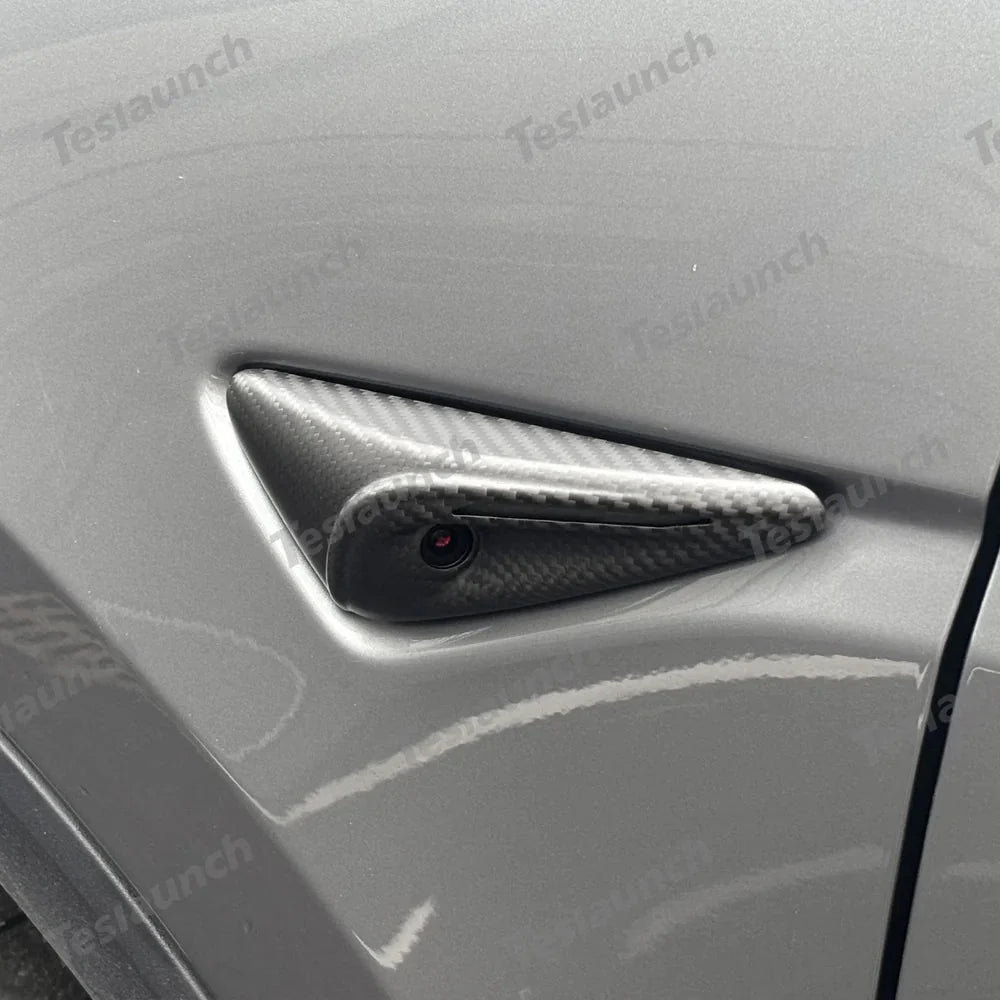 [Real Carbon Fiber] Turn Signal Camera Overlay Covers For Tesla Model 3 Highland (2 Pcs)