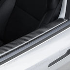 [Real Carbon Fiber] Upper Door Panel Trim Overlay Covers for Tesla Model Y Juniper 2025+