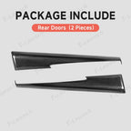 [Real Carbon Fiber] Upper Door Panel Trim Overlay Covers for Tesla Model Y Juniper 2025+
