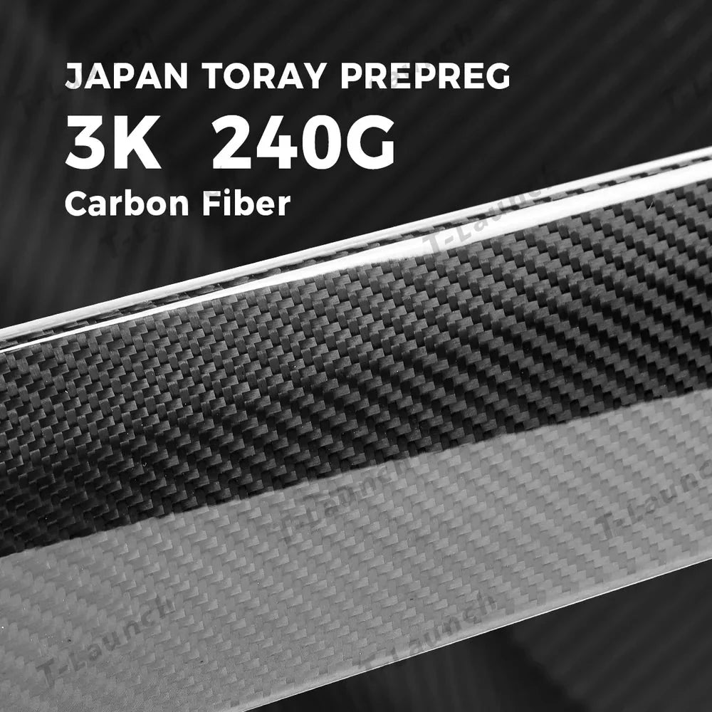 [Real Carbon Fiber] Upper Door Panel Trim Overlay Covers for Tesla Model Y Juniper 2025+