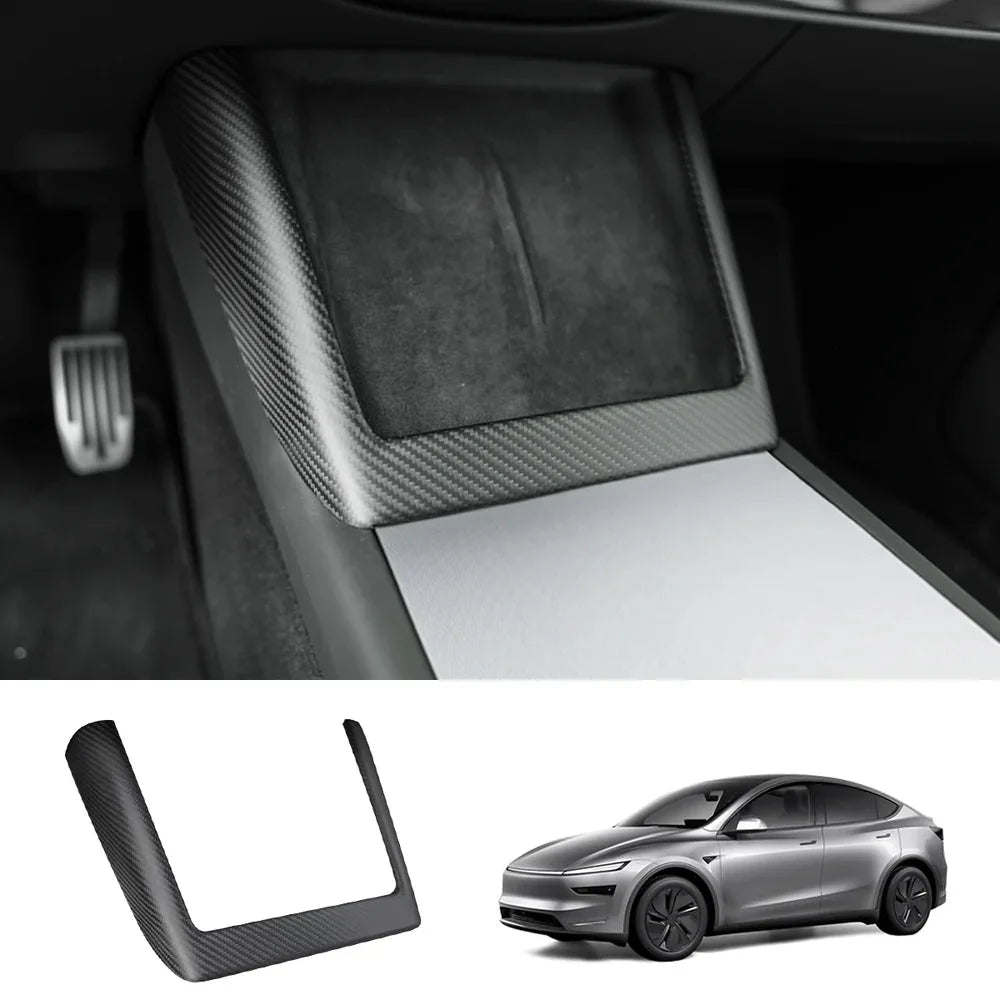 [Real Carbon Fiber] Wireless Charging Area Trim for Tesla Model Y Juniper 2025+
