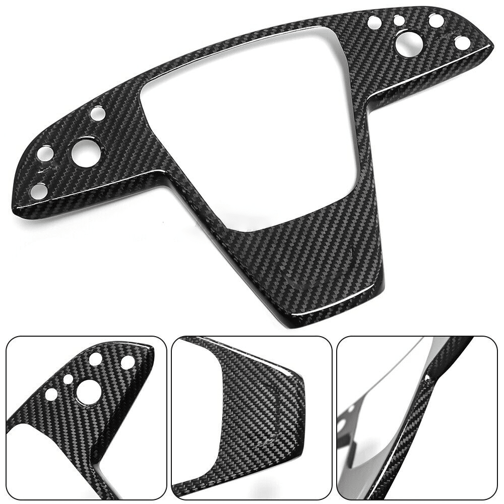 [Real Carbon Fiber] Yoke Steering Wheel Cover Overlay Plate Panel For Model S/X (2021+)