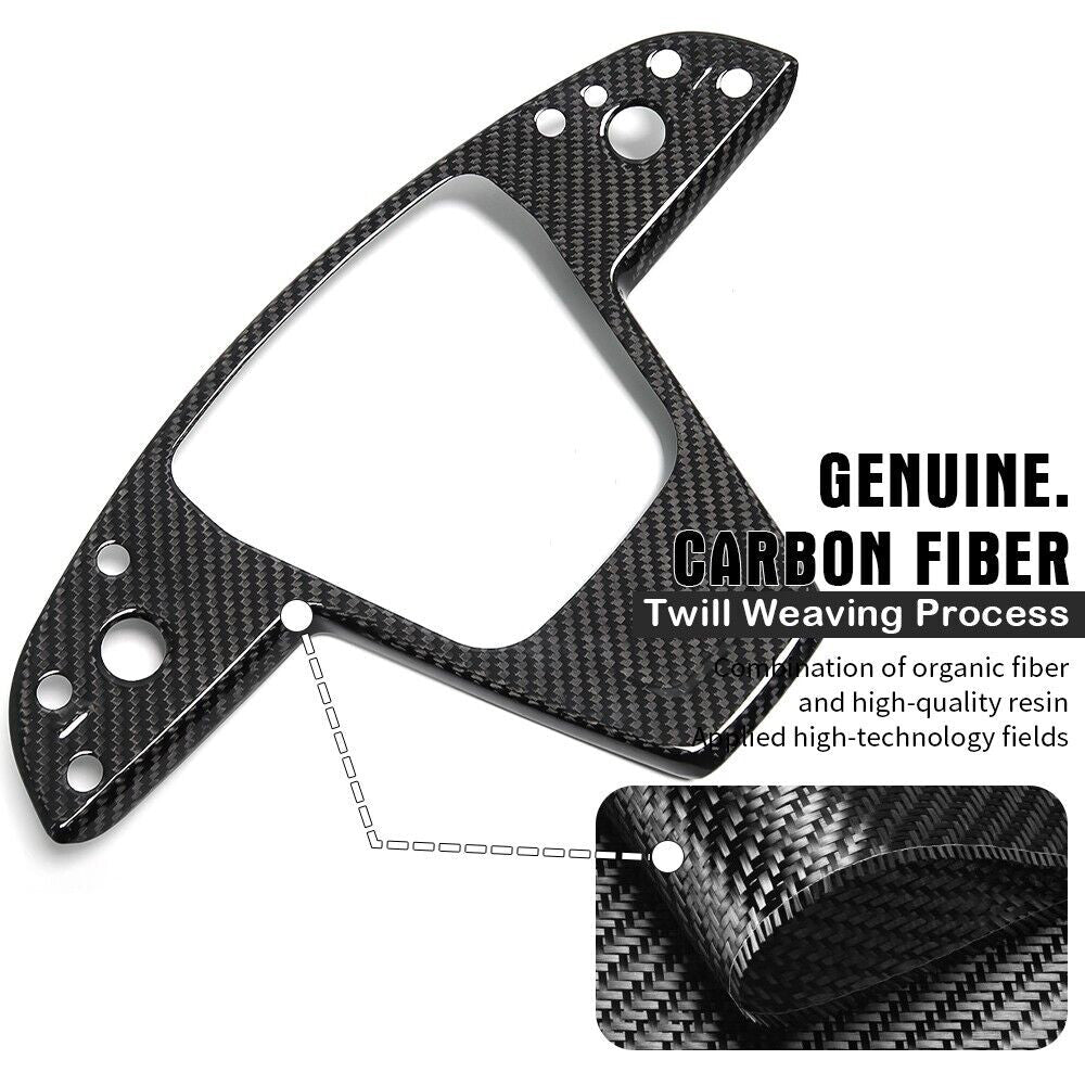 [Real Carbon Fiber] Yoke Steering Wheel Cover Overlay Plate Panel For Model S/X (2021+)