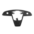 [Real Carbon Fiber] Yoke Steering Wheel Cover Replacement Overlay Plate Panel For Model S/X (2021+)