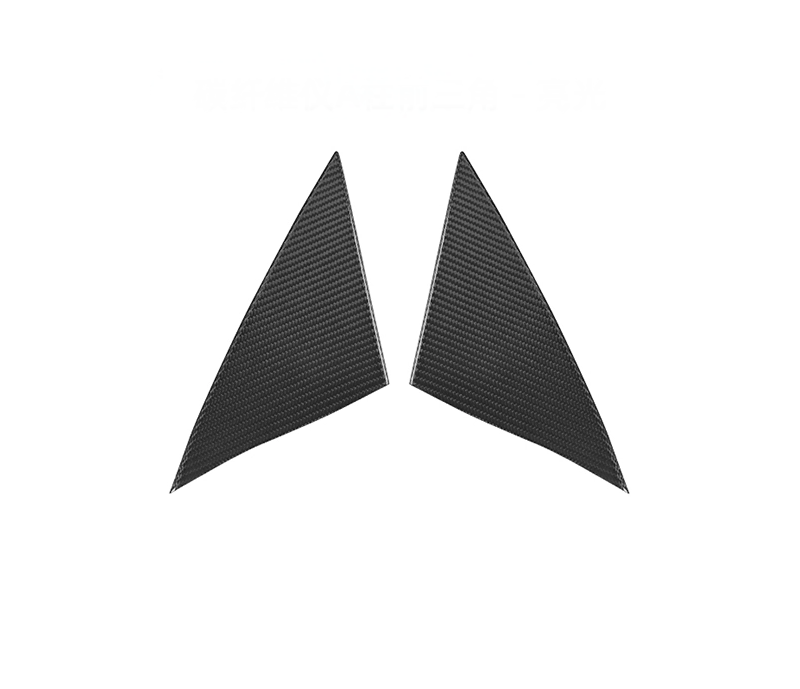 Real Dry Carbon Fiber A-Pillar Accent Overlays for Model 3 / Y