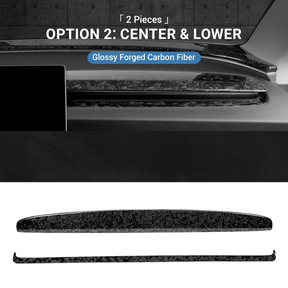 Miroken Real Dry Carbon Fiber Dashboard Cover Overlay for Model 3 Highland / Model Y Juniper