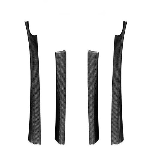 Real Dry Carbon Fiber Upper Door Trim Panel Overlay for Model 3 Highland / Model Y Juniper