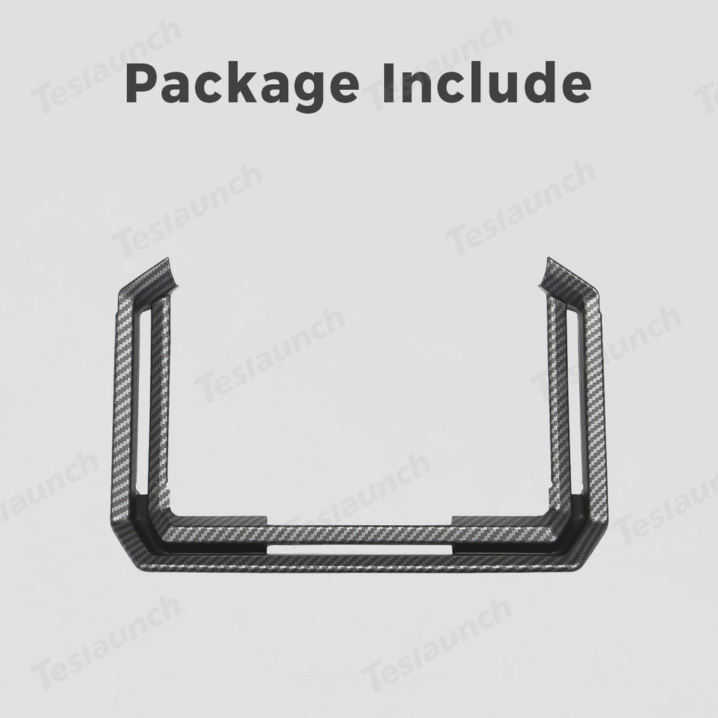 Rear AC Vent Trim Cover (Carbon Fiber Pattern ABS) for Cybertruck