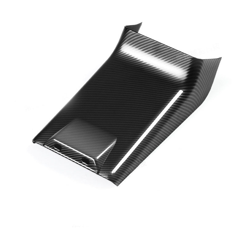 Rear Air Outlet Anti-kick Lower Cover for Tesla 2024+ Model 3 Highland (Carbon Fiber Pattern ABS)
