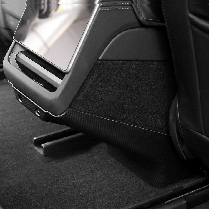 Rear Air Outlet Anti-kick Lower Cover for Tesla 2024+ Model 3 Highland (Carbon Fiber Pattern ABS)