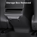 Rear Center Console Kick Guard & Storage Box for Tesla Model Y Juniper 2025+ / Model 3 Highland 2024+