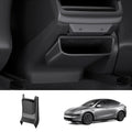 Rear Center Console Kick Guard & Storage Box for Tesla Model Y Juniper 2025+ / Model 3 Highland 2024+